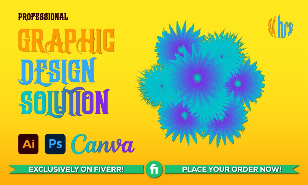 Be Your Professional Graphic Designer, Photoshop, Illustrator, and Canva Expert