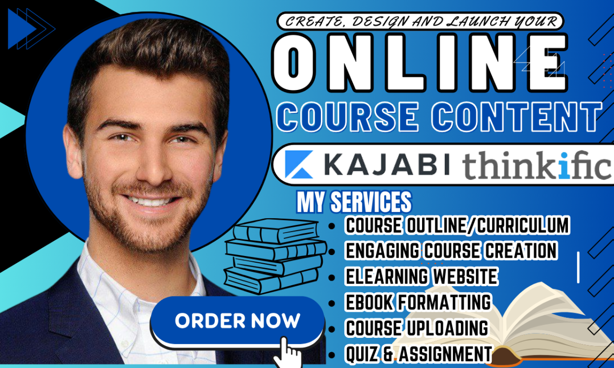 I Will Create an Online Course, Course Curriculum, and Course Content on Thinkific