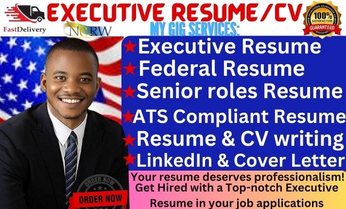 I Will Write Executive Resume, C Level Senior Management Resume, KSA ATS Resume Writing