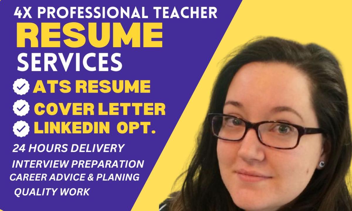 I will write ats professional resume for teacher educator for k12 university role