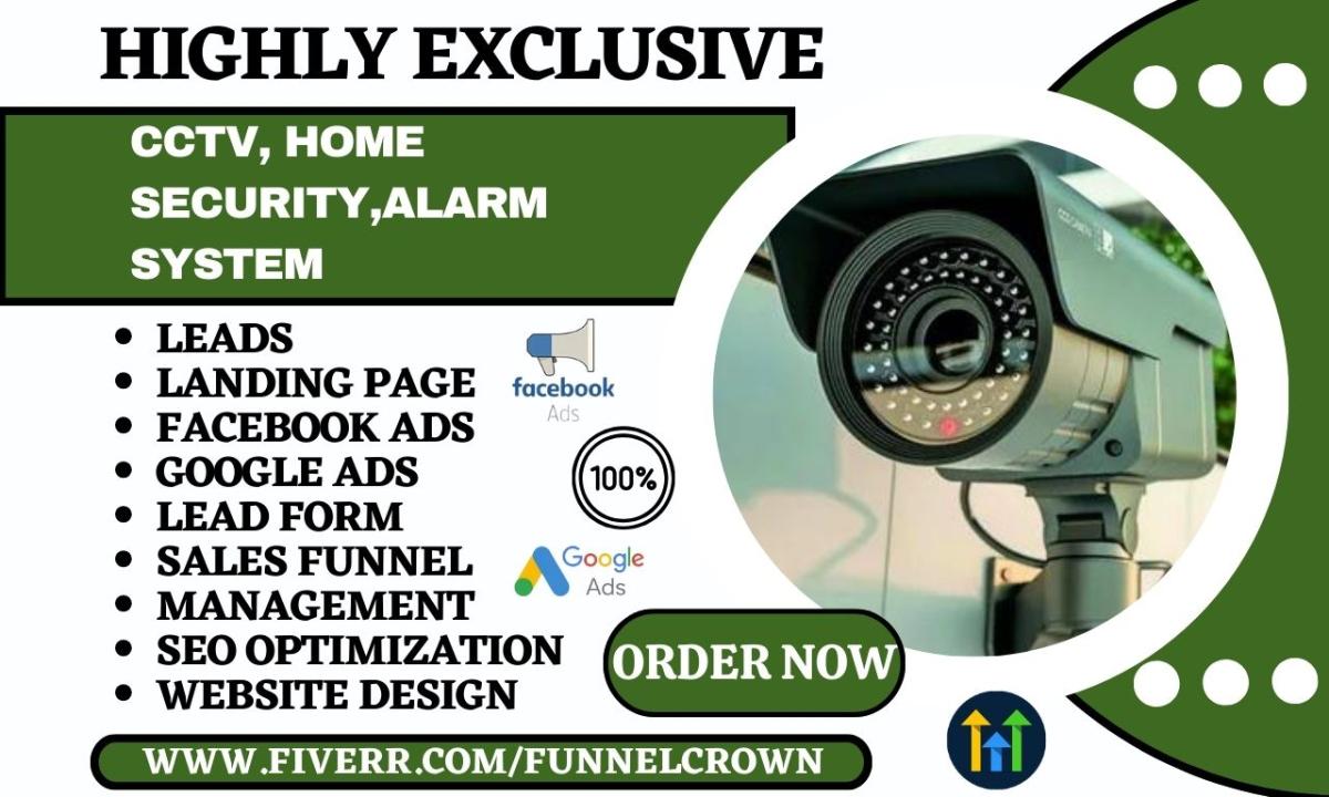 Generate CCTV Leads, Camera, Home Security, Surveillance, Alarm & Locksmith Leads