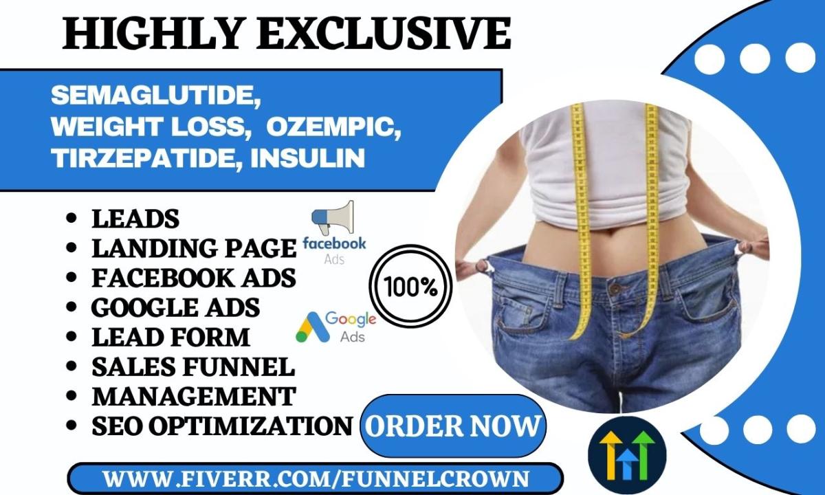 Generate Weight Loss Leads with Ozempic, Tirzepatide & Semaglutide Landing Page via GHL