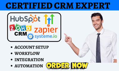 I Will Set Up Systeme.io, ClickFunnels, Zapier, HubSpot, Zoho, and GoHighLevel Automation