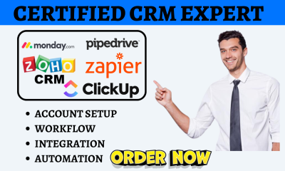 I Will Setup SuiteDash, ClickUp, Pipedrive, Notion, Monday, Zapier, and Zoho CRM Integration