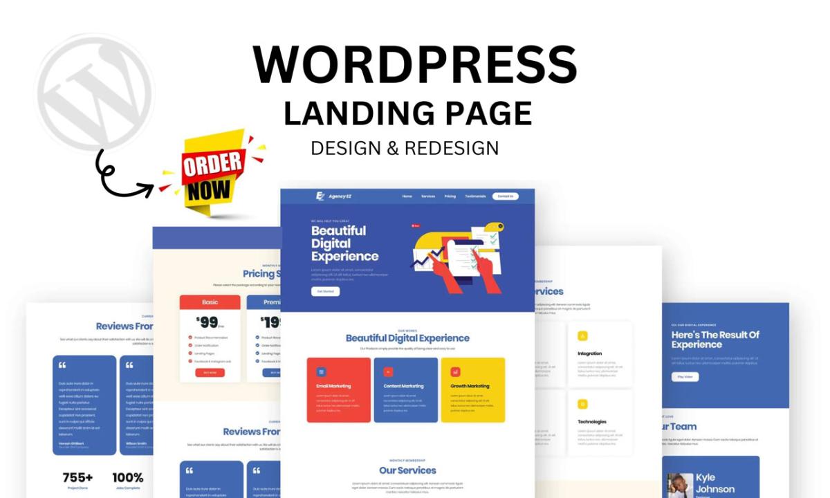 I Will Build Modern Responsive Landing Page Design