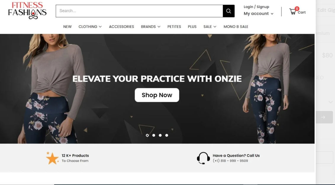 I Will Create a Stunning Fitness Apparel Website for Yoga and Sportswear Dropshipping on Shopify