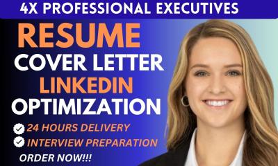 I Will Craft Executive ATS-Optimized Resumes and Cover Letters for All Levels: Entry-Level, Seniors, and Directors