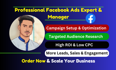 I Will Be Your Facebook Ads Expert and Ads Manager for High Conversions