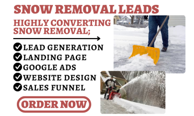 I Will Generate Snow Removal Leads, Snow Plowing Leads, and Junk Removal Facebook Ads for Your Website