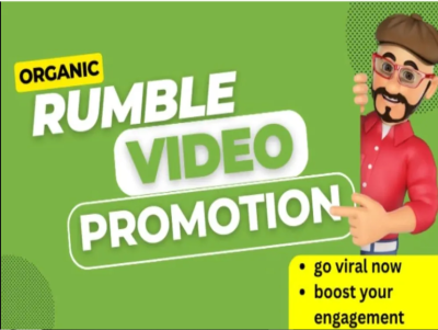 I Will Do Organic Rumble Video Promotion, Rumble Video Channel Marketing, Rumble