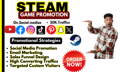 I Will Steam Game Marketing, Wishlist Guaranteed Roblox Game Promotion to Get Traffic