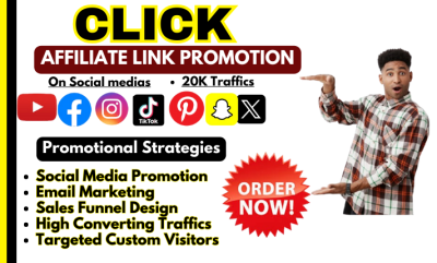 I Will Do Affiliate Link Promotion, Sign Up, and Recruitment