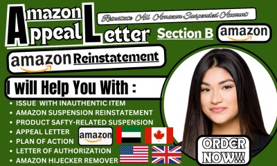 I Will Write an Amazon Reinstatement Appeal Letter and Plan of Action to Reinstate Your Amazon Store