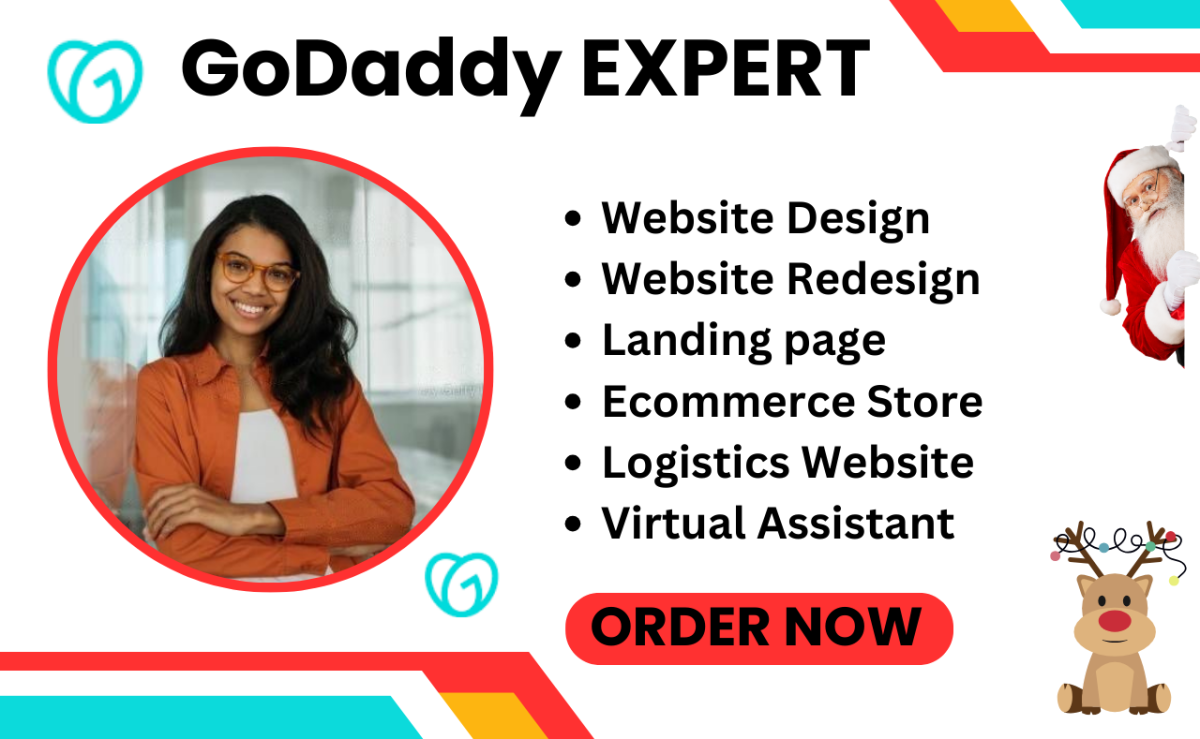 I Will Redesign Your GoDaddy Website and Create an Eye-Catching GoDaddy Landing Page as a GoDaddy Website Expert