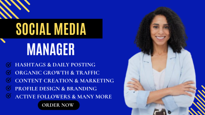 I Will Be Your Pro Social Media Marketing Manager & Facebook Content Creator