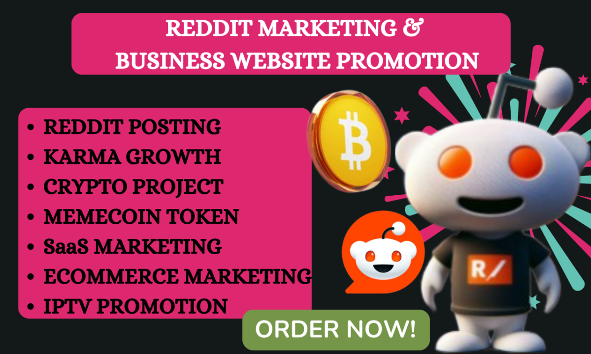 I Will Manage Reddit Posts for Your E-commerce SaaS Business, Crypto, and Memecoin SEO