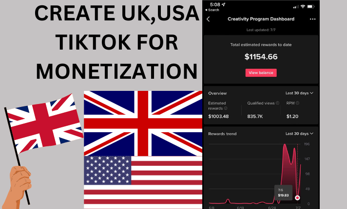 I Will Create a Professional UK TikTok Account