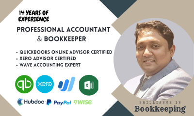 I Will Handle Your Bookkeeping and Accounting Using QuickBooks Online & Xero