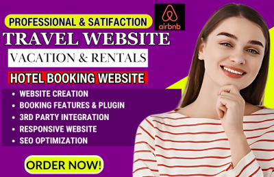 Create an Airbnb, Travel Website, Vacation Rental Website, or Hotel Booking Website