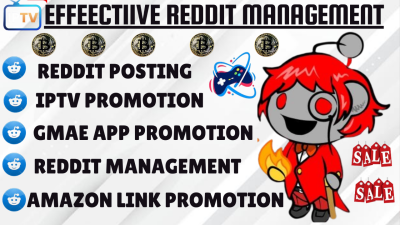 I Will Manage Your Reddit Posts, AI Website, Crypto Token, IPTV, Game App, and Amazon Product Links