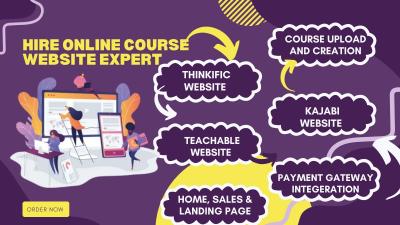 I Will Create and Upload Your Online Course on Thinkific, Teachable, or Kajabi