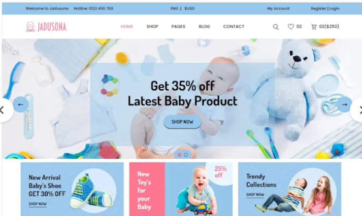 I Will Setup a Luxury Baby Clothing, Toys, and Shoe Fashion Store Website