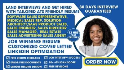 I Will Write Software Sales Rep, Medical Sales Rep, Media Sales, Sales Director Resume