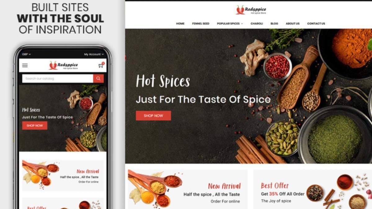 I Will Build a Hot Spices Shopify Store for Your Seasoning and Food Recipe Needs