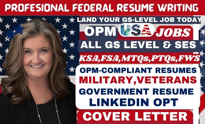 I Will Write Federal Resumes for USAJOBS, ECQs, MTQs, KSAs, SES, and Executive Resume Services