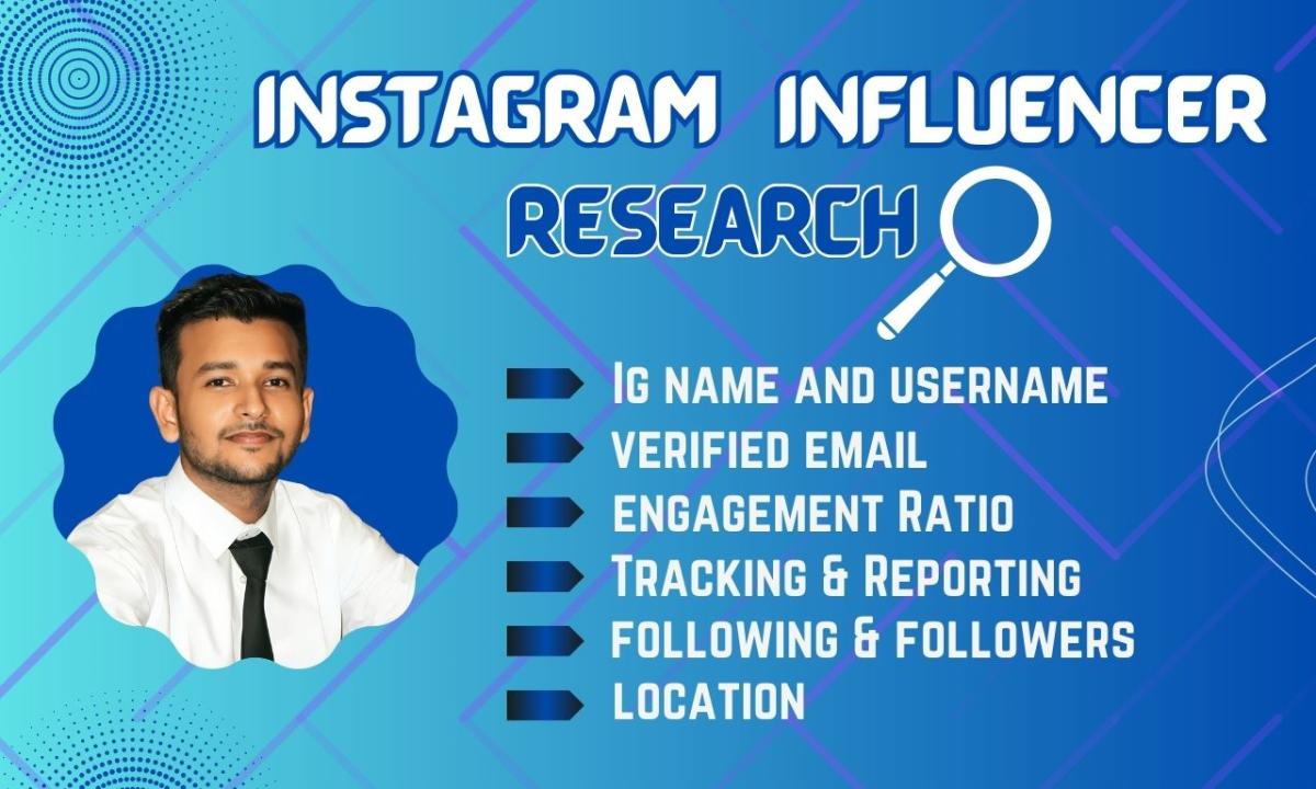 I Will Find Niche Specific Instagram Influencer Research Services