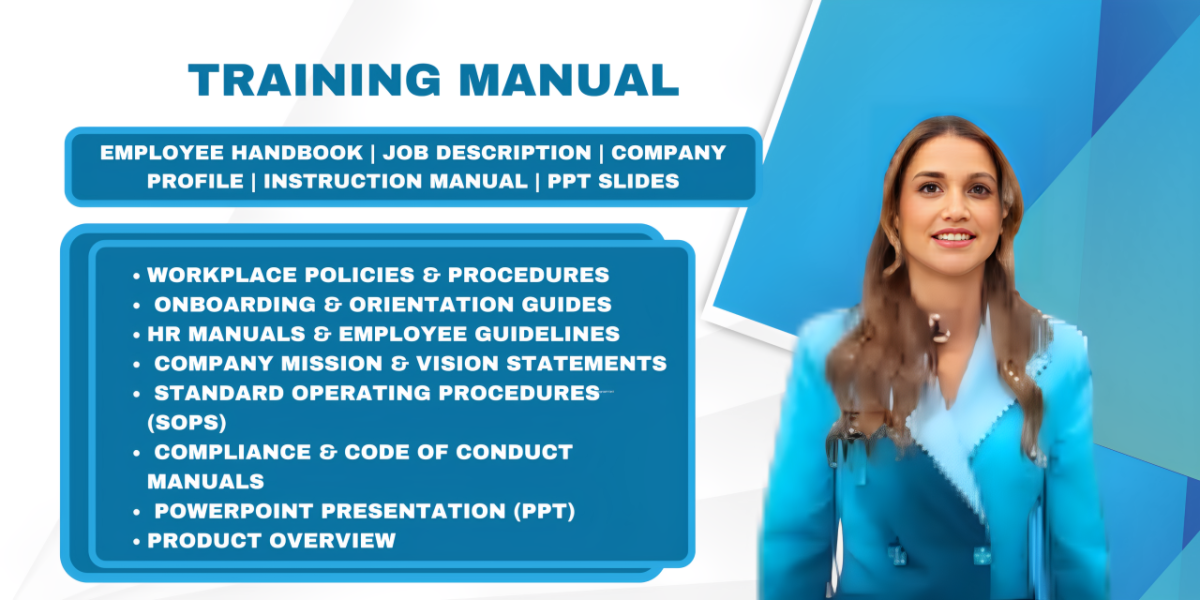 I Will Create Employee Handbook, Job Description, Company Profile, Training Manual, and PPT