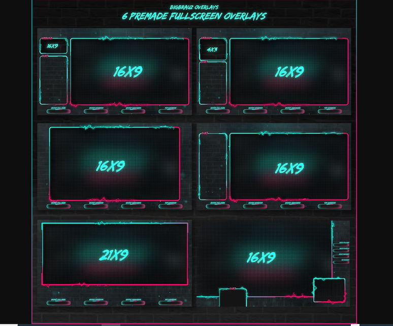 I Will Create Stunning Twitch Animated Overlays, Screen Alerts, Panels, Emotes, and 2D Intros