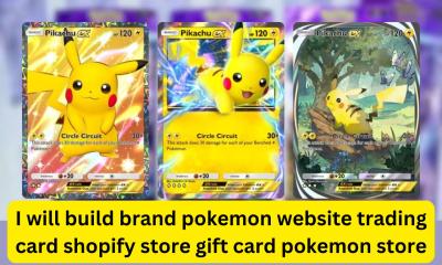 I Will Build a Brand Pokémon Trading Card Shopify Store with Gift Card Options