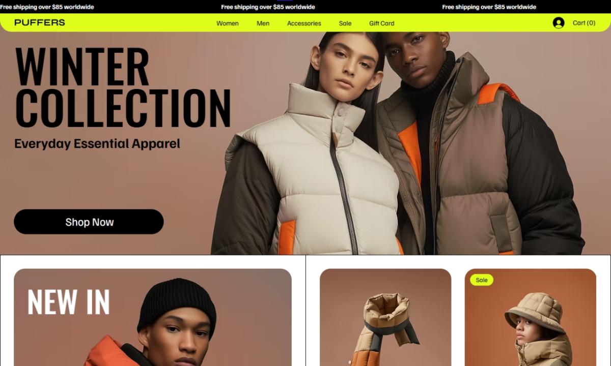 I Will Build a Winter Wear Shopify Store: Sweaters, Jackets, and Coats