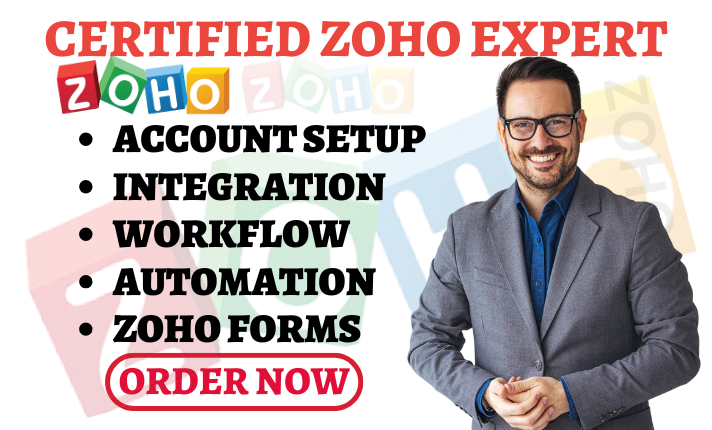 I Will Set Up Zoho FSM, Zoho Assist, Zoho Bigin, Zoho One, Zoho Forms, and Zoho CRM Automation