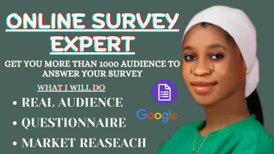 I Will Create an Online Survey with Google Form and Get 1000 Respondents