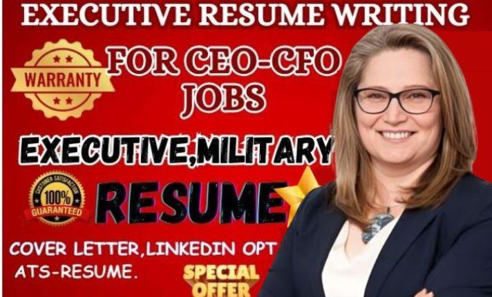 I Will Create a Professional Executive Resume, CV Design, Cover Letter, and Optimize Your LinkedIn Profile