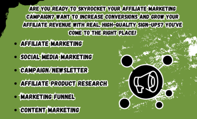 I Will Optimize Your Affiliate Marketing for Recruitment and Lead Generation