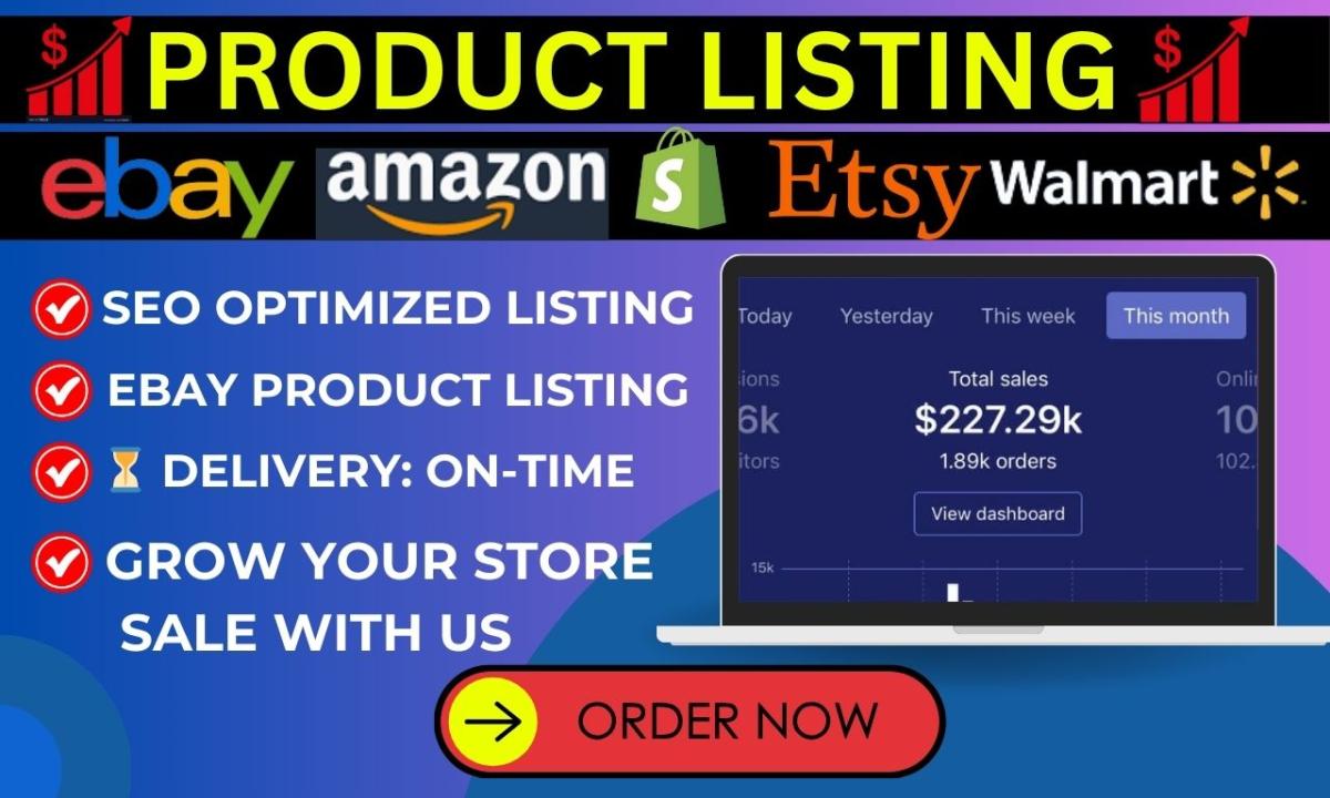 I Will Do eBay Product Listing, eBay Lister, eBay Listing, Amazon Product Upload