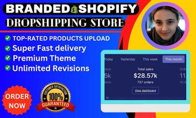 I Will Create a Passive Income Shopify Dropshipping Store or a $25k Shopify Website