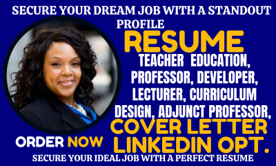 Professional Resume Writing for Teachers, Adjunct Professors, Online Instructors, Coaches, and Executives