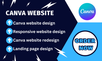 I Will Design a Responsive and Visually Stunning Canva Website or Landing Page