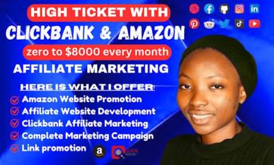 I Will Create a ClickBank Affiliate Marketing Sales Funnel and Promote Your Amazon Website Link