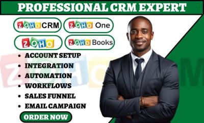 Expert Setup for Zoho CRM, Zoho One, Zoho Creator, Zoho Books, Zoho Form Automation, and Workflow