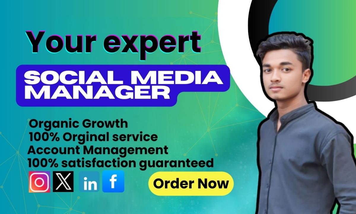 I Will Be Your Expert Social Media Manager to Grow Your Business