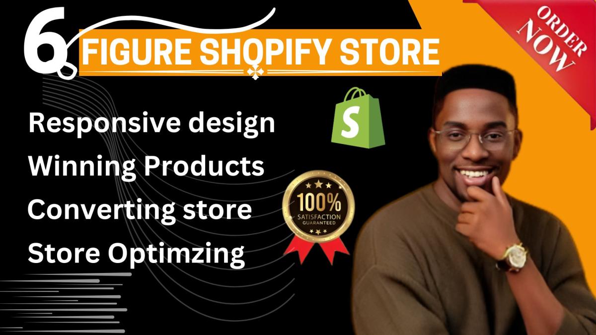 I Will Design You a 6 Figure Conversion Shopify Store Website Setup