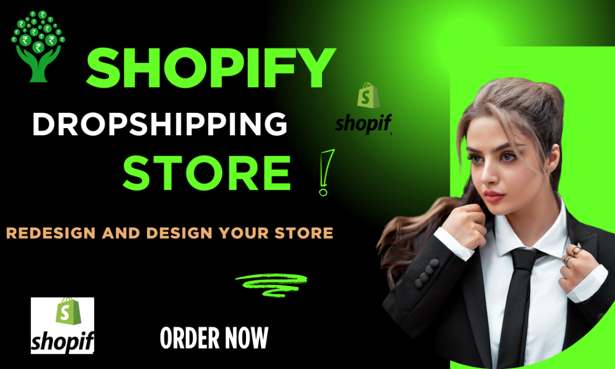 I Will Design and Redesign Shopify Store, Dropshipping Store, and Shopify Website