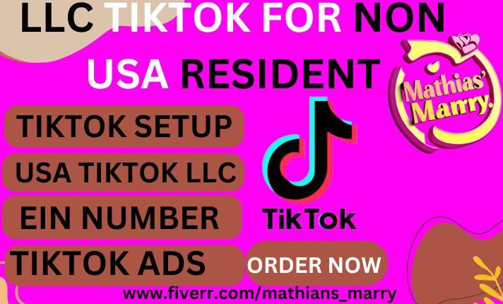 I Will Handle Your USA TikTok LLC Registration, Shop Setup, EIN Number, and TikTok Ads