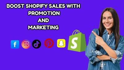 I Will Do Complete Shopify Marketing to Boost Your Dropshipping Sales and Promotion