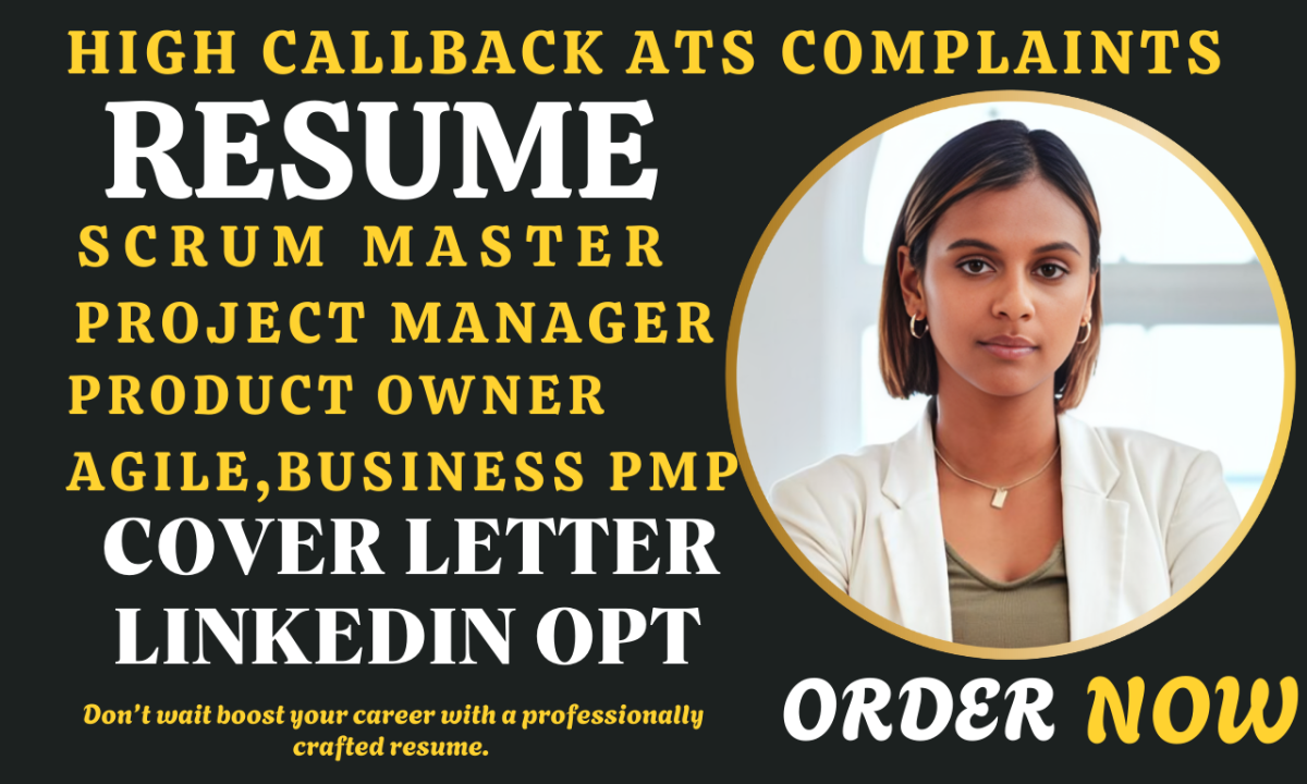 I Will Create ATS-Friendly Agile Resumes for Project Managers, Product Owners, and Scrum Masters